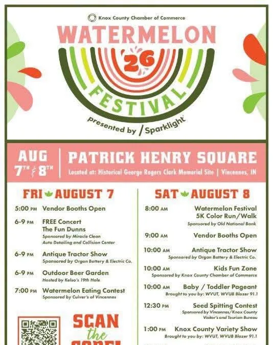 2026 Knox Co. Watermelon Festival Continues in Downtown Vincennes