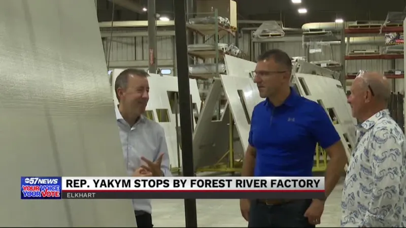 Congressman Rudy Yakym visits Forest River plant in Elkhart