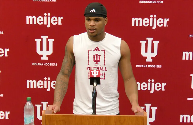 Video: Amare Ferrell, Jamari Sharpe address the media following IU football practice