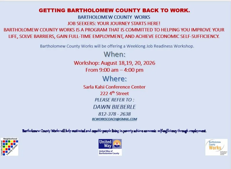 Bartholomew County Works Job Readiness Workshop Starts Next Week