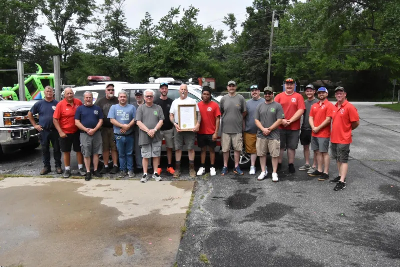 Longtime Coolspring Fire Chief Mick Pawlik was recognized by Indiana Governor Mike Braun on Sunday