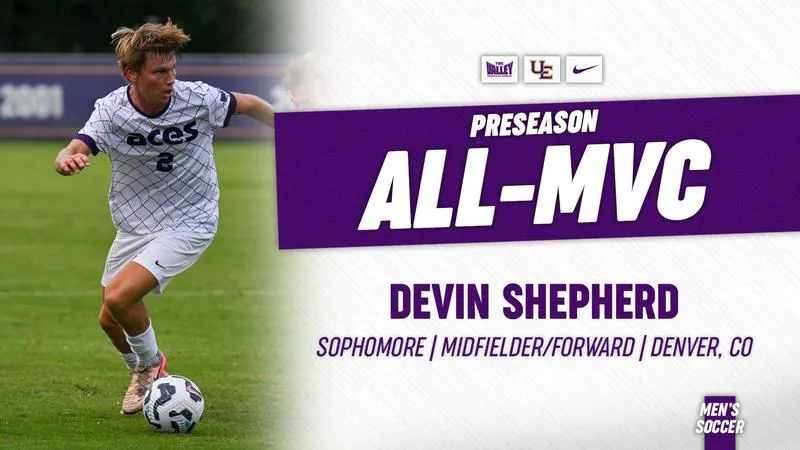 Men's Soccer Picked Third in MVC Preseason Poll, Shepherd Named to All-Conference Team
