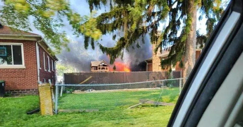 Hobart firefighters respond to fire in large garage