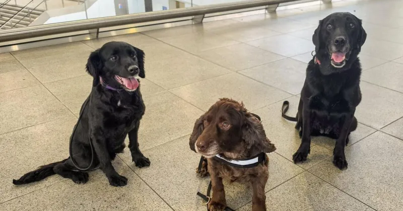 Dogs hired to paw-trol major train station in 'first'