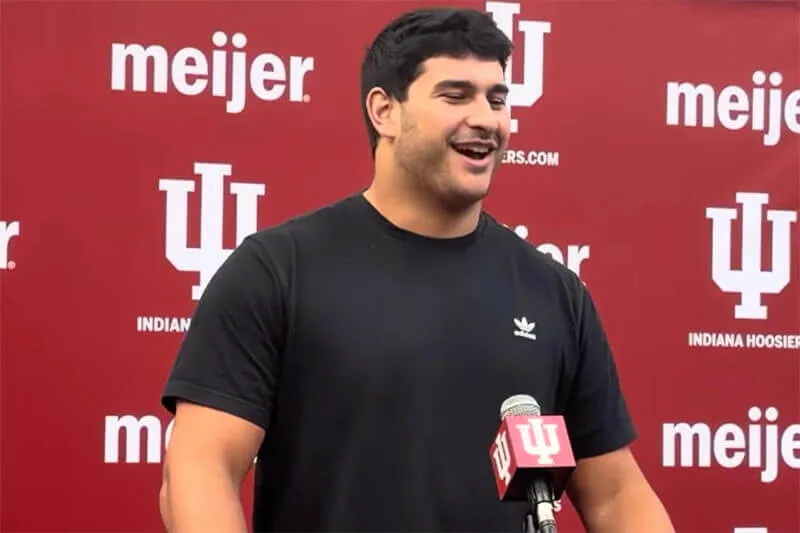 Video: IU football's Tyler Morris, Mario Landino and Nico Radicic address the media