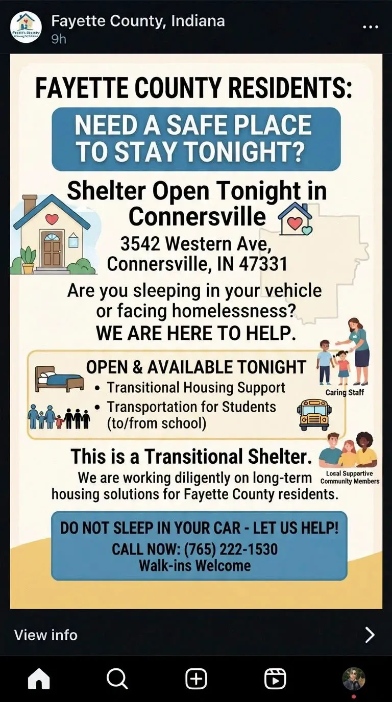 CONNERSVILLE FLOOD VICTIMS STILL SLEEPING IN CARS