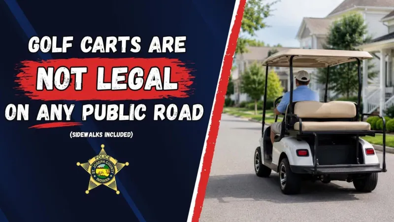 Golf cart and bicycle crash, both driven by minors