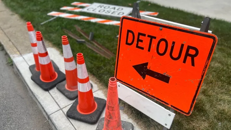 Ironwood Drive lane closure due to water main repairs