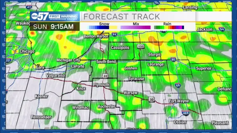 When will the rain arrive?
