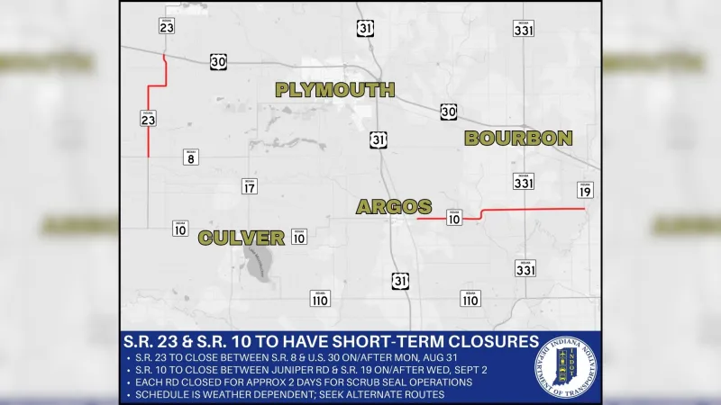 S.R. 23 and S.R. 10 will close temporarily for seal coat operations