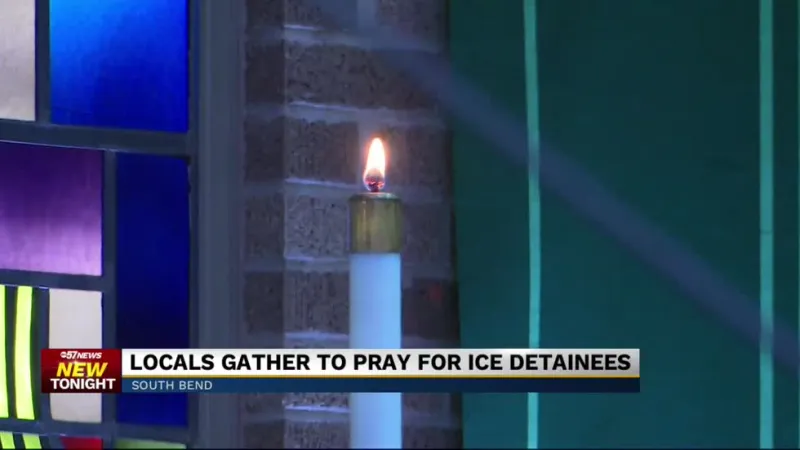 South Bend community members pray for ICE detainees