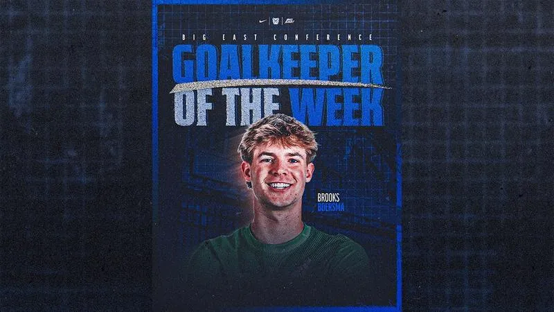 Boersma Named BIG EAST Goalkeeper of the Week