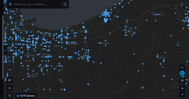 Map shows hundreds of license plate readers across Northwest Indiana
