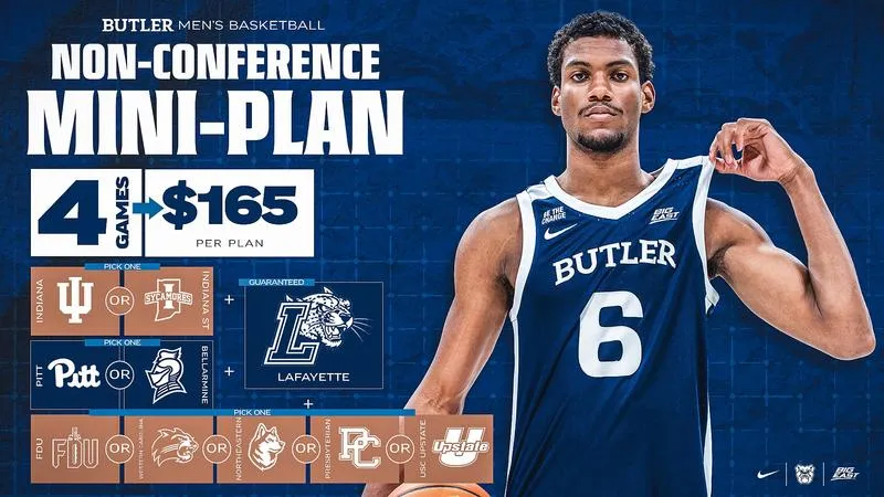 Butler Men's Basketball Non-Conference Ticket Mini-Plans on Sale Wednesday