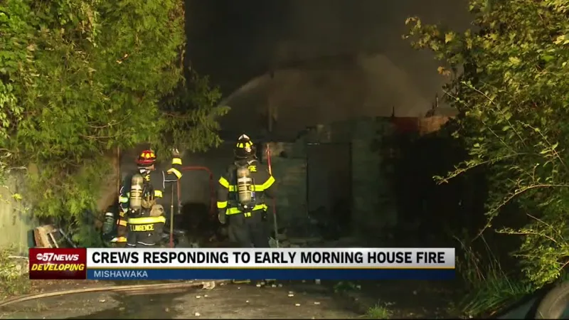 Police, fire respond to early-morning house fire in Mishawaka