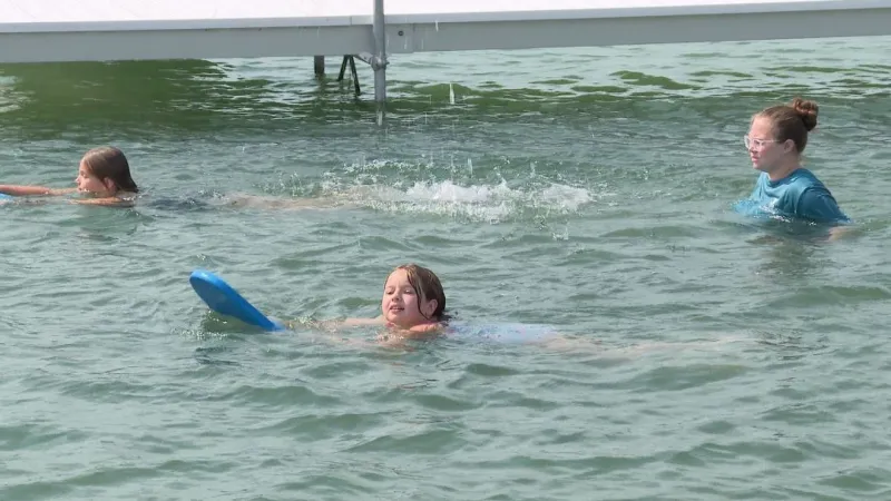 Fourth-grade students attend Cass Swim Camp to improve swimming skills