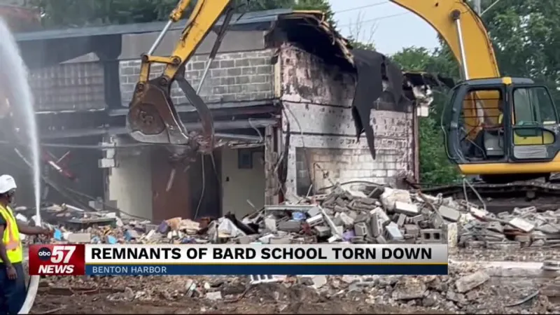 Bard School in Benton Harbor torn down after being shut down for over a decade