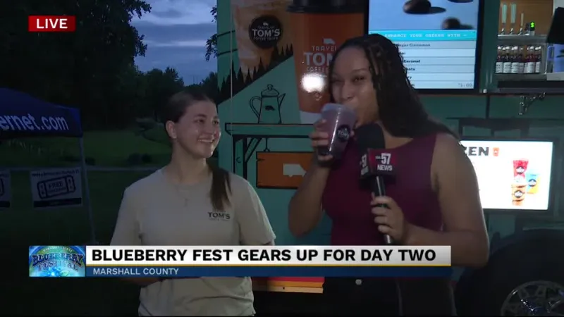 Siara Carpenter Speaks to Travelin' Tom's Coffee at Blueberry Festival