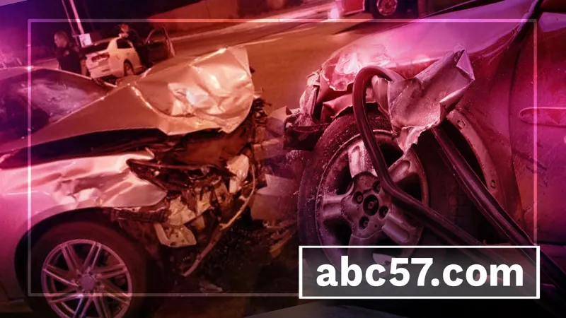 Two-vehicle crash leaves two in hospital