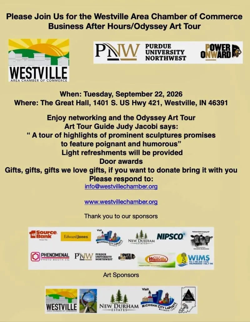 Westville Area Chamber of Commerce for Business After Hours on Tuesday September 22nd