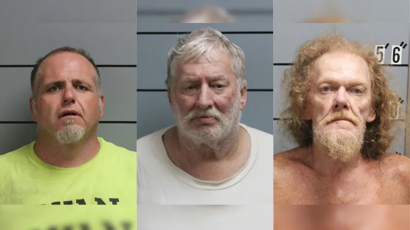 Vehicle fire leads to arrest of three men for Possession of Meth