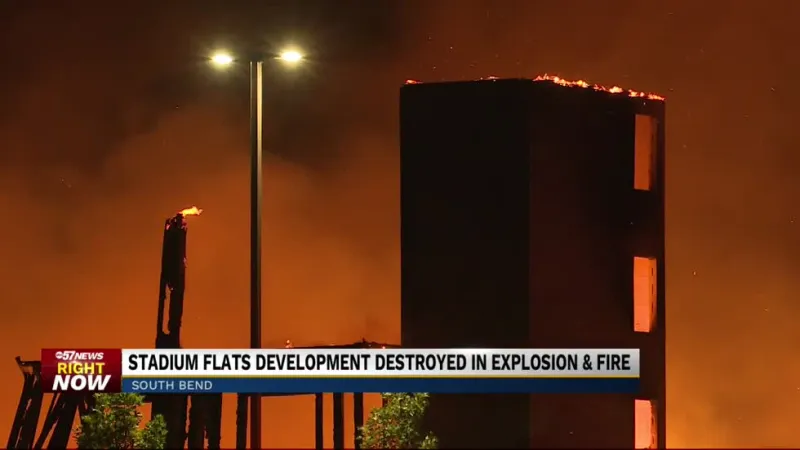 First responders battle early morning blaze near Four Winds Field