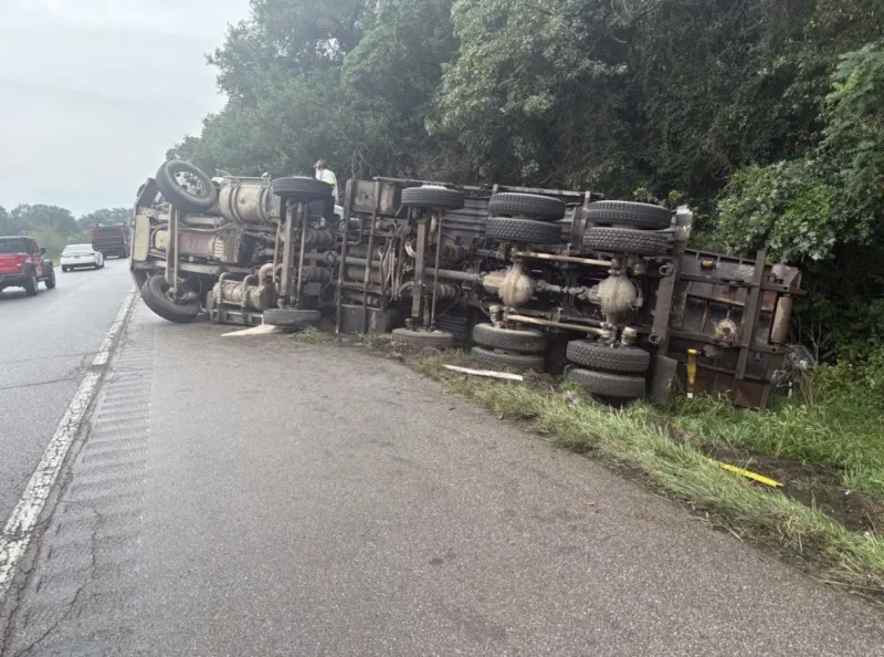 Semi overturned on S.R. 2 in St. Joseph County; drivers asked to avoid the area