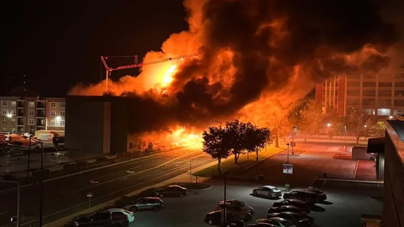South Bend Fire Department investigates Stadium Flats construction site fire