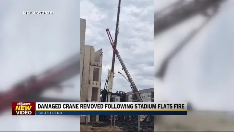 Construction crane has been removed from Stadium Flats, repairs from fire can now begin