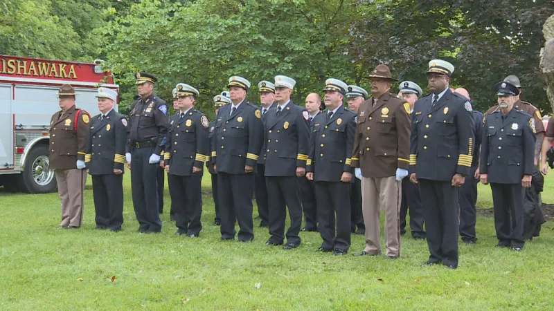 First responders across St. Joseph County gather for 9/11 Ringing of the Bell ceremony