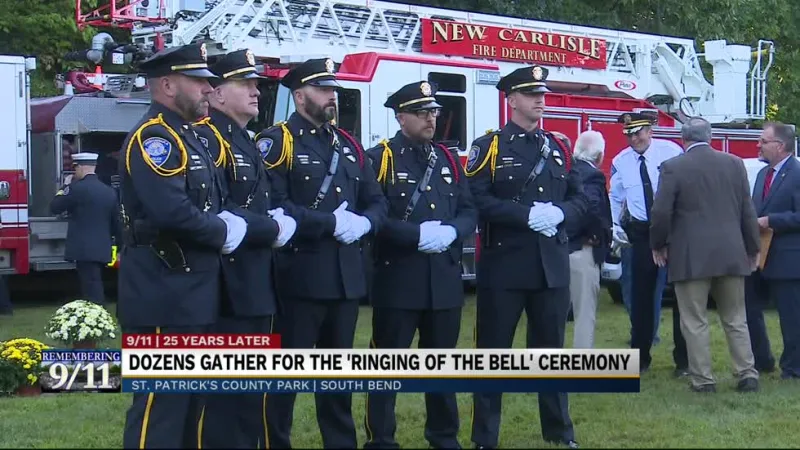 Local firefighters gather to honor those lost in 9/11 at "Ringing of the Bell" Ceremony