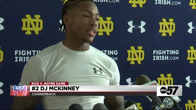 DJ McKinney made his presence felt immediately in a Notre Dame uniform