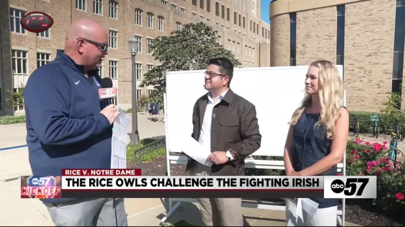 ASK THE EXPERTS: Rice radio analyst JP Heath stops by ABC57 Kickoff ahead of the game