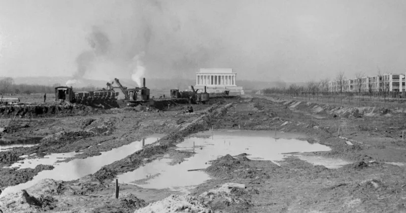 Trump's slapdash Reflecting Pool renovations stand in stark contrast to years of deliberation and engineering ingenuity that went into its creation