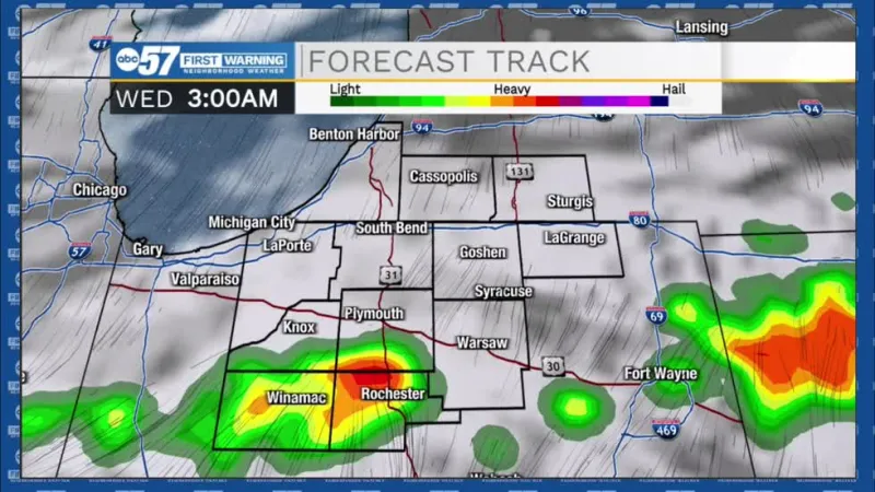 Rainy pattern begins Tuesday