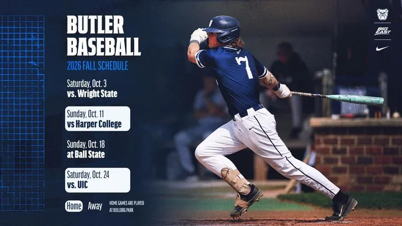 Butler Baseball Announces Fall Schedule