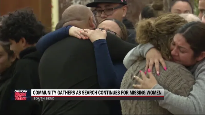 Community members gathered Monday at Holy Cross Church in South Bend for a prayer vigil 24-year-old Vanessa Bautista and 23-year-old Alexa Navarro.