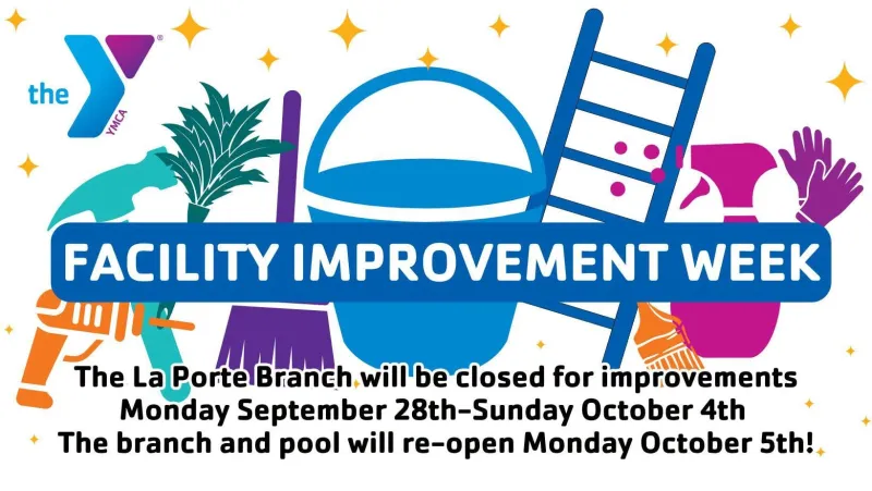 YMCA La Porte Branch to temporarily close Sept. 28 -- Oct. 4