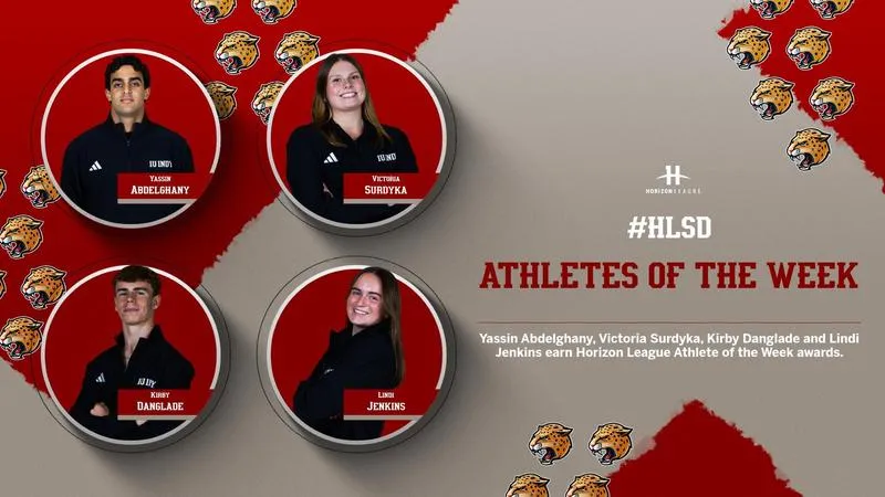 IU INDY SWIM AND DIVE SWEEPS WEEKLY HORIZON LEAGUE AWARDS