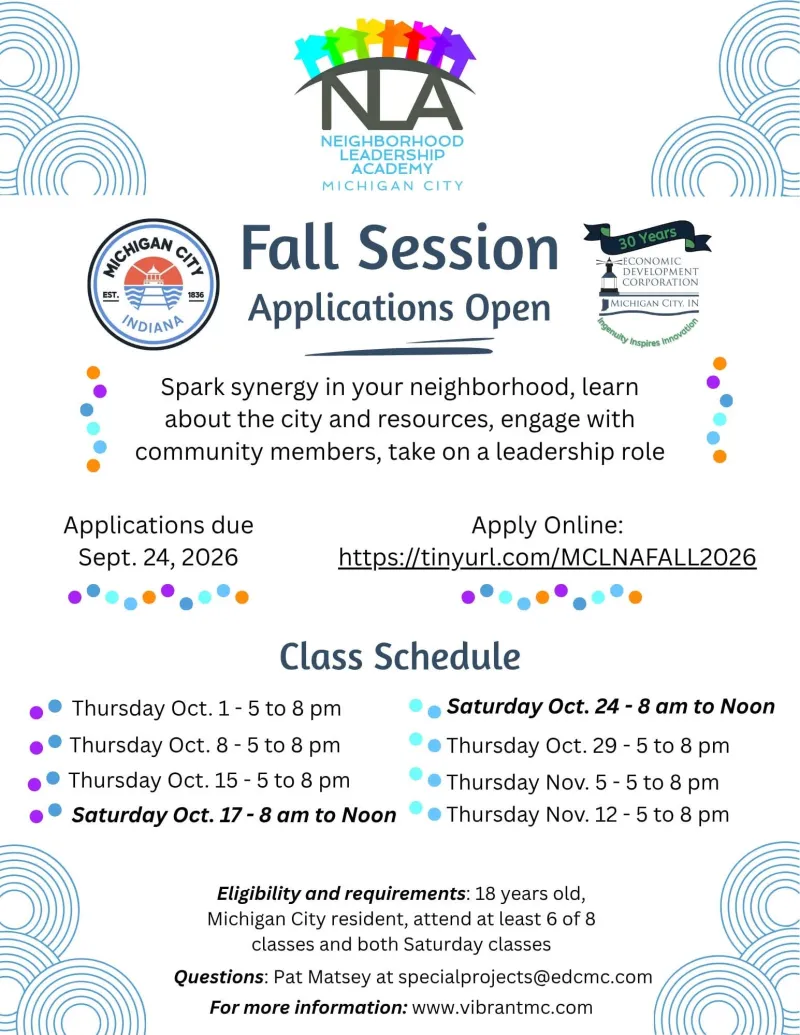 Michigan City Neighborhood Leadership Academy fall session applications available