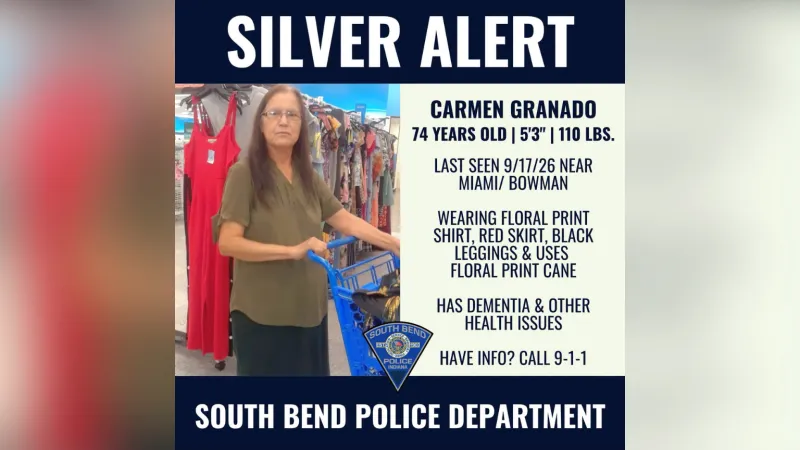 Silver Alert declared for South Bend woman with dementia; believed to be in extreme danger