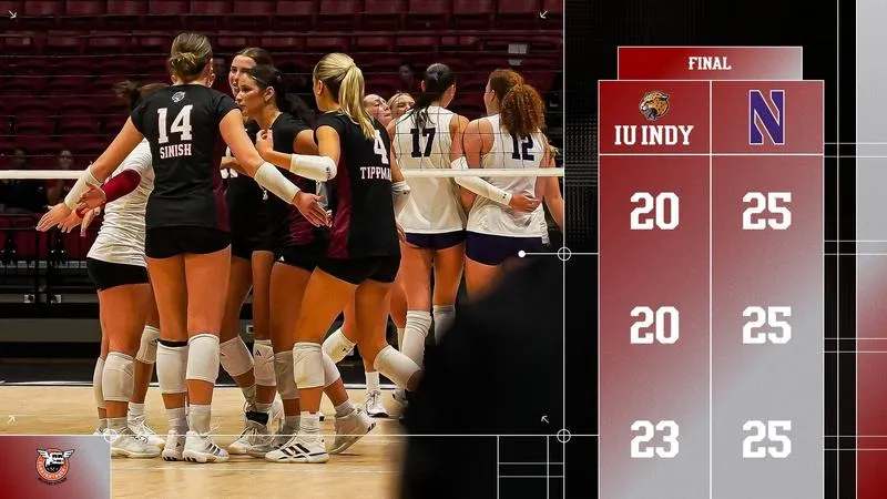 IU INDY DROPS FRIDAY MATCH TO NORTHWESTERN