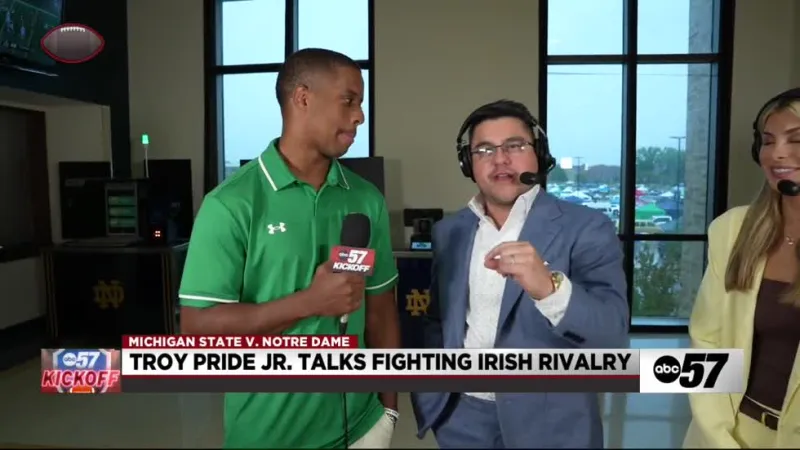 Fighting Irish alumni Troy Pride Jr. talks Michigan State rivalry