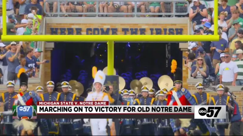"Marching on to victory" - the Notre Dame marching band continues over a century of musical excellence