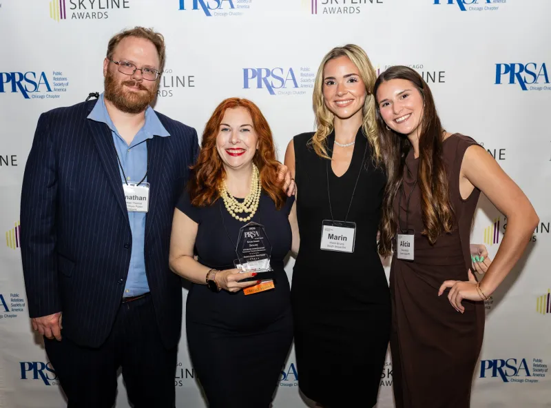`SOUTH SHORE PUBLIC RELATIONS RECEIVES PRESTIGIOUS CHICAGO SKYLINE AWARD FOR NEST COMMUNITY SHELTER'S COLDEST NIGHT OF THE YEAR CAMPAIGN -The Public Relations Society...