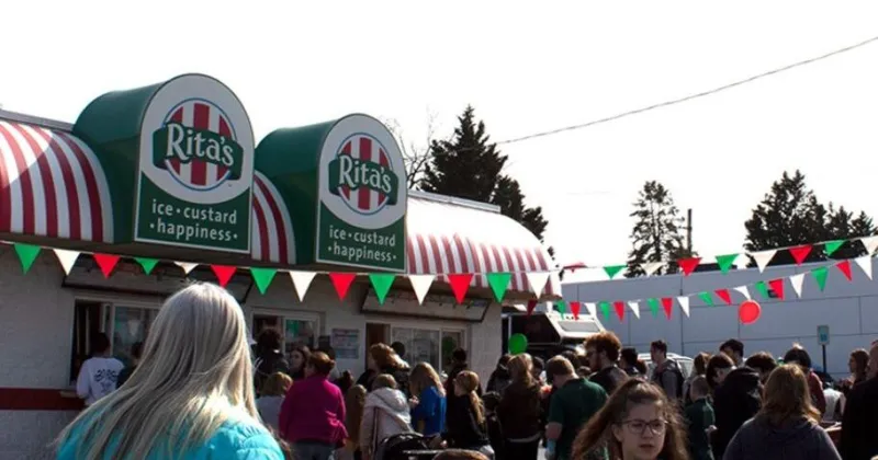 Rita's Italian Ice & Custard opening across from Pat's Ice Cream Parlor in Valpo