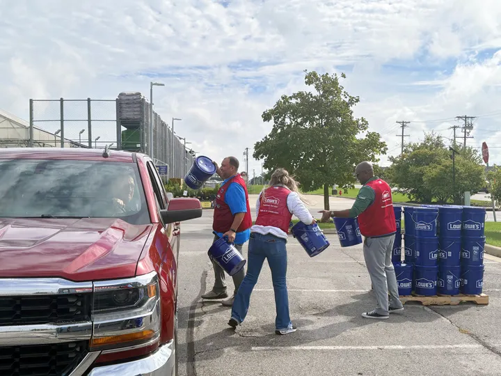 Lowe's helps with flood clean-up