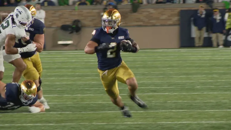 Nolan James Jr. provides spark for Irish run game