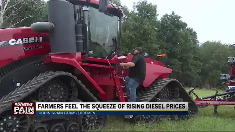 Rising cost of diesel fuel adds stress to local farmers
