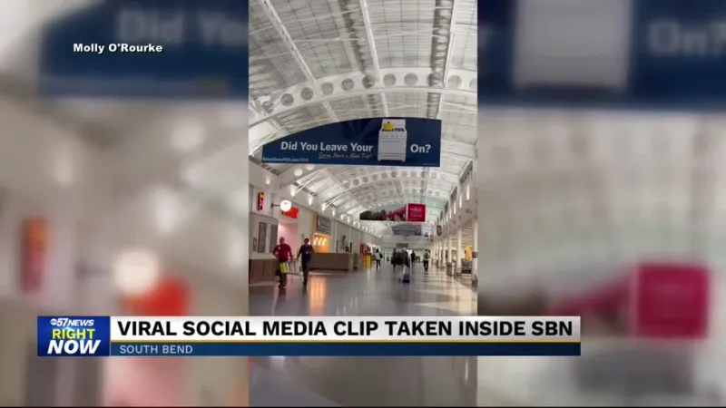 'Did you leave your oven on?' sign at South Bend International Airport goes viral in light-hearted video